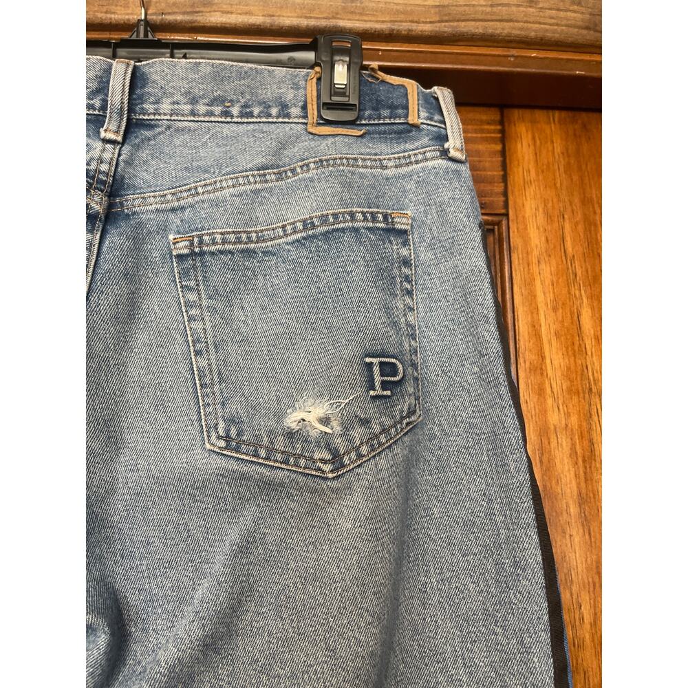 Polo Ralph Lauren Avery Boyfriend Jeans Side Stripe Raw Hem size 31 - Picture 8 of 10
